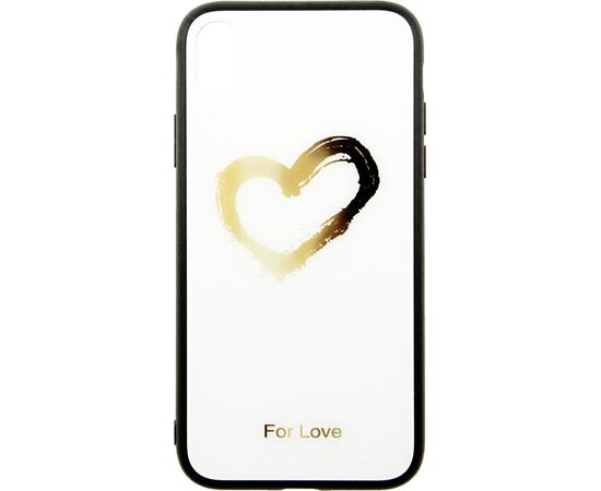 Придбати Чехол-накладка TOTO Glass Fashionable Case Apple iPhone XR Heart on White, image , характеристики, відгуки