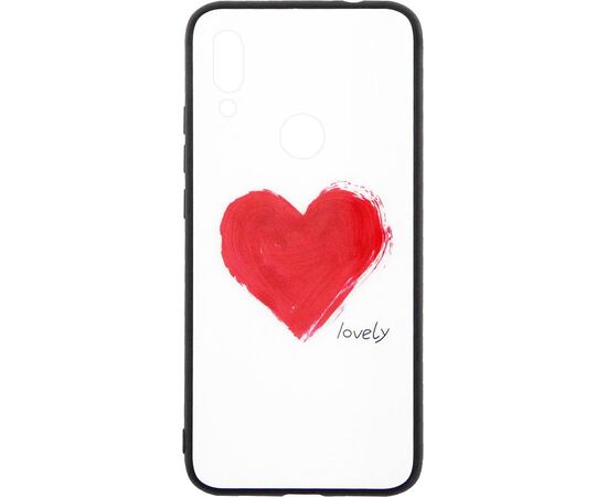 Придбати Чехол-накладка TOTO Glass Fashionable Case Xiaomi Redmi 7 Red Heart on White, image , зображення 2, характеристики, відгуки