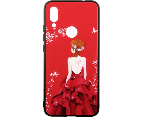 Купить Чехол-накладка TOTO Glass Fashionable Case Xiaomi Redmi 7 Red Dress Girl, фото , характеристики, отзывы