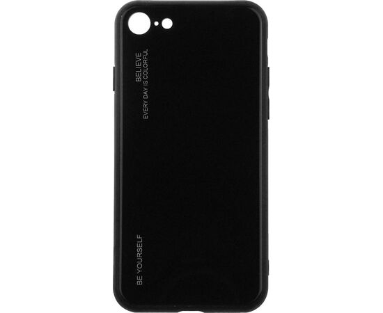 Придбати Чехол-накладка TOTO Gradient Glass Case Apple iPhone 7/8/SE 2020 Black, image , характеристики, відгуки