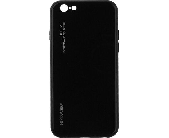 Придбати Чехол-накладка TOTO Gradient Glass Case Apple iPhone 6/6S Black, image , характеристики, відгуки