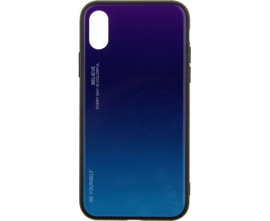 Купить Чехол-накладка TOTO Gradient Glass Case Apple iPhone X Purple, фото , характеристики, отзывы