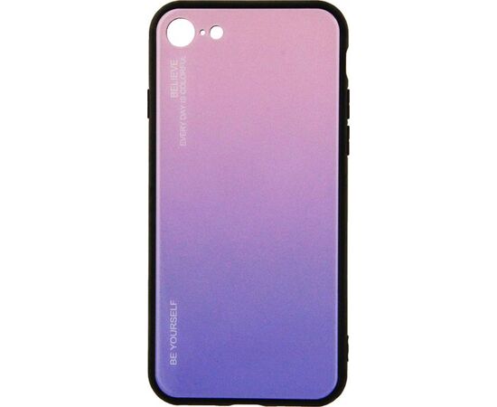 Придбати Чехол-накладка TOTO Gradient Glass Case Apple iPhone 7/8/SE 2020 Pink, image , характеристики, відгуки