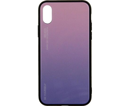 Придбати Чехол-накладка TOTO Gradient Glass Case Apple iPhone X Pink, image , характеристики, відгуки