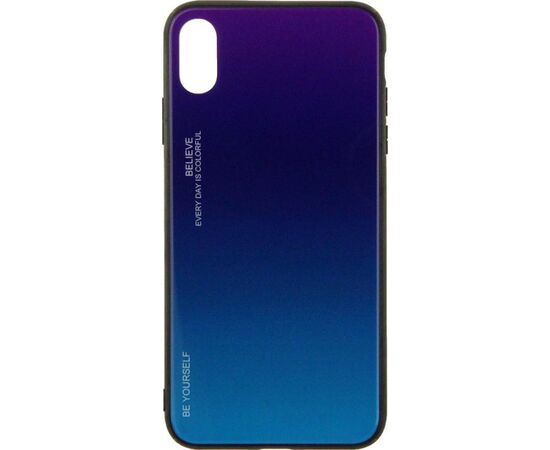 Придбати Чехол-накладка TOTO Gradient Glass Case Apple iPhone XS Max Purple, image , характеристики, відгуки