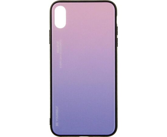 Придбати Чехол-накладка TOTO Gradient Glass Case Apple iPhone XS Max Pink, image , характеристики, відгуки