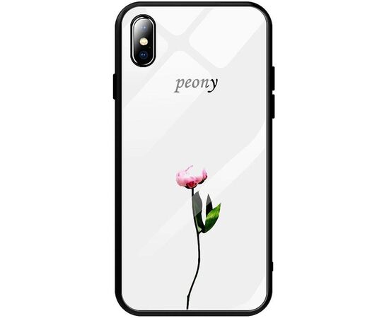 Купить Чехол-накладка TOTO Glass Fashionable Case Apple iPhone X Peon on White, фото , характеристики, отзывы