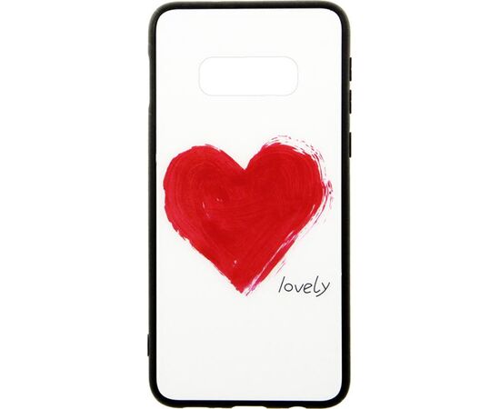 Придбати Чехол-накладка TOTO Glass Fashionable Case Samsung Galaxy S10e Red Heart on White, image , характеристики, відгуки