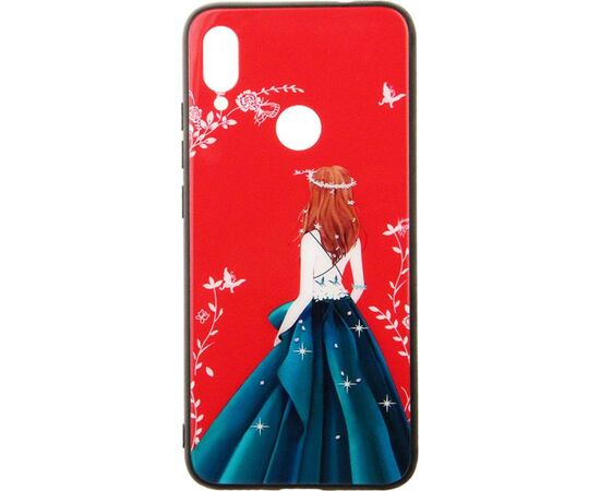 Купить Чехол-накладка TOTO Glass Fashionable Case Xiaomi Redmi Note 7 Green Dress Girl, фото , характеристики, отзывы