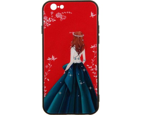 Придбати Чехол-накладка TOTO Glass Fashionable Case Apple iPhone 6/6S Green Dress Girl, image , зображення 2, характеристики, відгуки