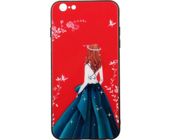 Купить Чехол-накладка TOTO Glass Fashionable Case Apple iPhone 6 Plus/6S Plus Green Dress Girl, фото , характеристики, отзывы