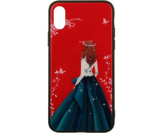 Придбати Чехол-накладка TOTO Glass Fashionable Case Apple iPhone X Green Dress Girl, image , зображення 2, характеристики, відгуки