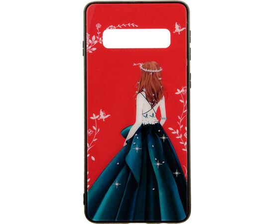 Придбати Чехол-накладка TOTO Glass Fashionable Case Samsung Galaxy S10 Green Dress Girl, image , зображення 2, характеристики, відгуки