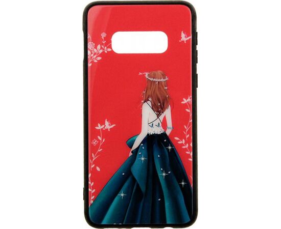 Купить Чехол-накладка TOTO Glass Fashionable Case Samsung Galaxy S10e Green Dress Girl, фото , изображение 2, характеристики, отзывы