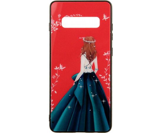 Придбати Чехол-накладка TOTO Glass Fashionable Case Samsung Galaxy S10+ Green Dress Girl, image , зображення 2, характеристики, відгуки