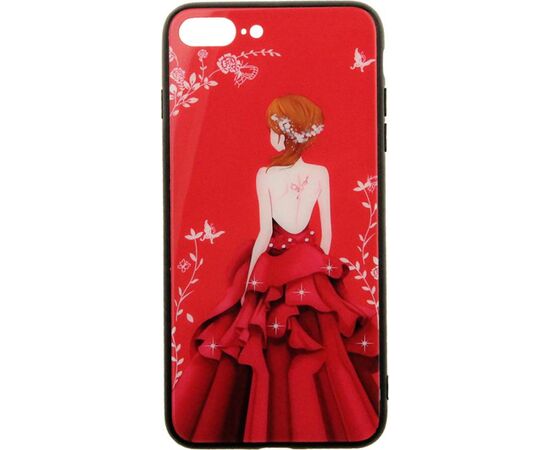 Придбати Чехол-накладка TOTO Glass Fashionable Case Apple iPhone 7 Plus/8 Plus Red Dress Girl, image , зображення 2, характеристики, відгуки