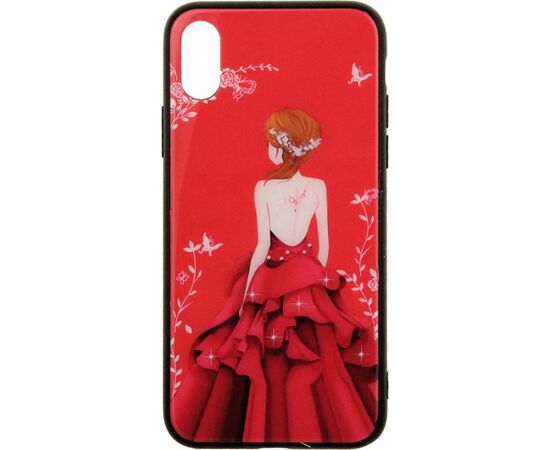 Придбати Чехол-накладка TOTO Glass Fashionable Case Apple iPhone X Red Dress Girl, image , зображення 2, характеристики, відгуки