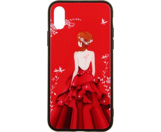 Придбати Чехол-накладка TOTO Glass Fashionable Case Apple iPhone XS Red Dress Girl, image , зображення 2, характеристики, відгуки