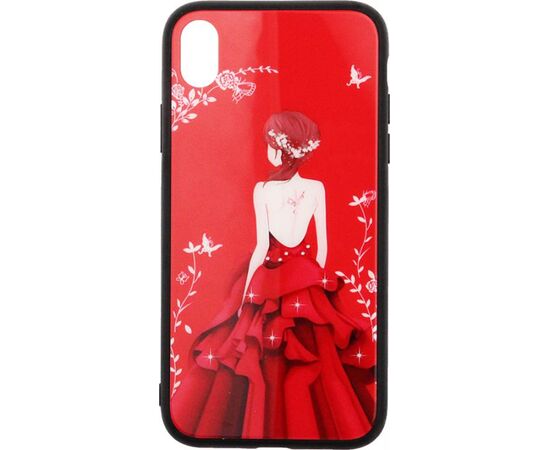 Купить Чехол-накладка TOTO Glass Fashionable Case Apple iPhone XR Red Dress Girl, фото , изображение 2, характеристики, отзывы