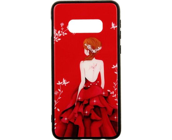 Придбати Чехол-накладка TOTO Glass Fashionable Case Samsung Galaxy S10e Red Dress Girl, image , зображення 2, характеристики, відгуки