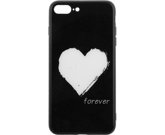 Придбати Чехол-накладка TOTO Glass Fashionable Case Apple iPhone 7 Plus/8 Plus White Heart on Black, image , зображення 2, характеристики, відгуки