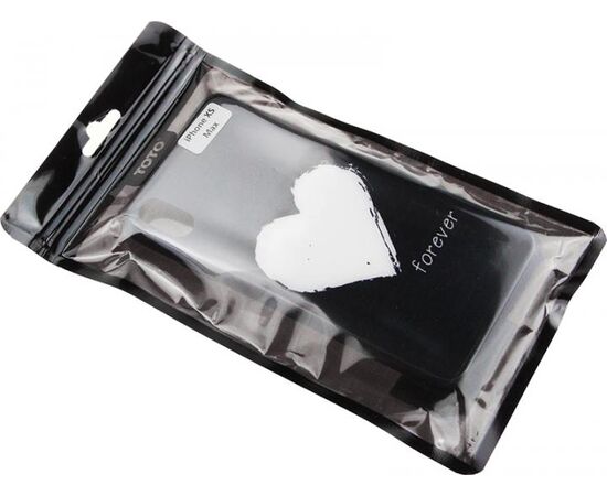 Купить Чехол-накладка TOTO Glass Fashionable Case Apple iPhone XS Max White Heart on Black, фото , характеристики, отзывы