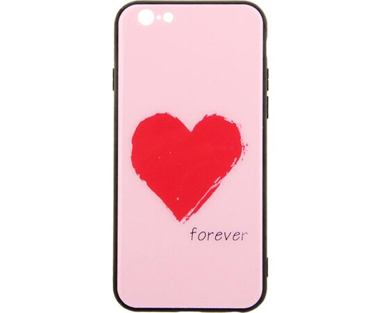 Купить Чехол-накладка TOTO Glass Fashionable Case Apple iPhone 6/6S Red Heart on Pink, фото , изображение 2, характеристики, отзывы