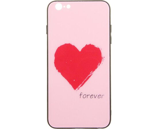 Купить Чехол-накладка TOTO Glass Fashionable Case Apple iPhone 6 Plus/6S Plus Red Heart on Pink, фото , изображение 2, характеристики, отзывы