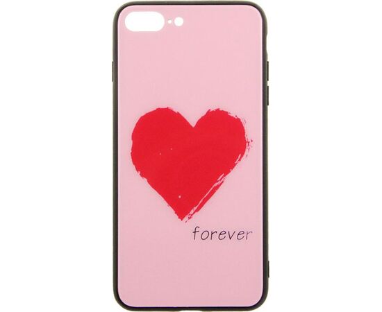 Купить Чехол-накладка TOTO Glass Fashionable Case Apple iPhone 7 Plus/8 Plus Red Heart on Pink, фото , изображение 2, характеристики, отзывы