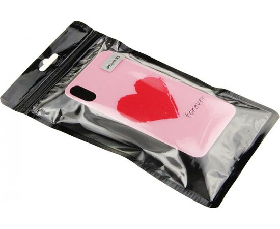 Придбати Чехол-накладка TOTO Glass Fashionable Case Apple iPhone XS Red Heart on Pink, image , характеристики, відгуки