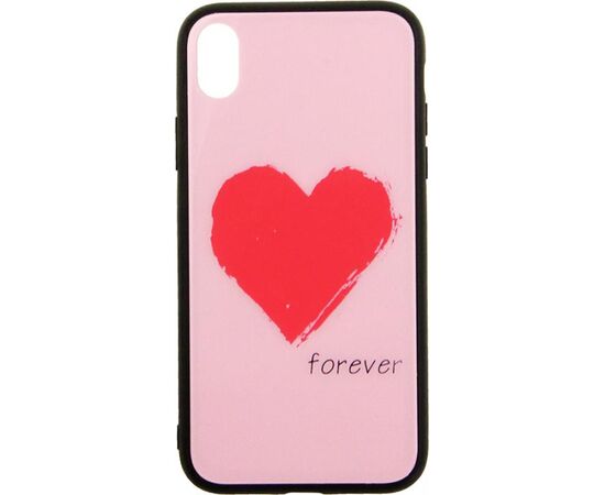 Придбати Чехол-накладка TOTO Glass Fashionable Case Apple iPhone XR Red Heart on Pink, image , зображення 2, характеристики, відгуки