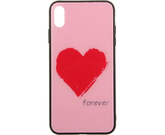 Придбати Чехол-накладка TOTO Glass Fashionable Case Apple iPhone XS Max Red Heart on Pink, image , зображення 2, характеристики, відгуки