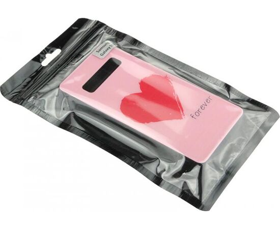 Придбати Чехол-накладка TOTO Glass Fashionable Case Samsung Galaxy S10 Red Heart on Pink, image , характеристики, відгуки