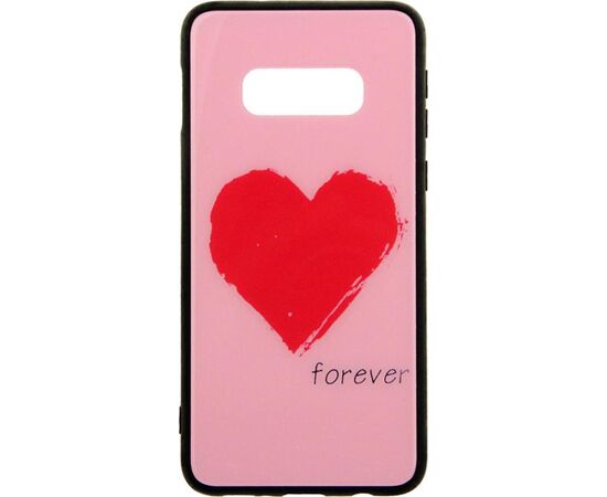 Придбати Чехол-накладка TOTO Glass Fashionable Case Samsung Galaxy S10e Red Heart on Pink, image , зображення 2, характеристики, відгуки