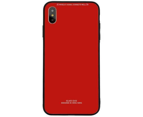 Придбати Чехол-накладка TOTO Pure Glass Case Apple iPhone X/XS Red, image , характеристики, відгуки