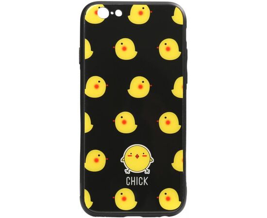 Придбати Чехол-накладка TOTO Cartoon Print Glass Case Apple iPhone 6/6s Chick, image , характеристики, відгуки