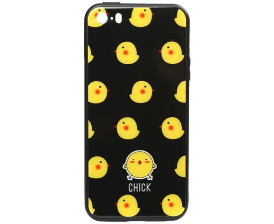 Придбати Чехол-накладка TOTO Cartoon Print Glass Case Apple iPhone SE/5s/5 Chick, image , характеристики, відгуки