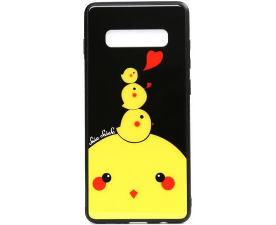 Придбати Чехол-накладка TOTO Cartoon Print Glass Case Samsung Galaxy S10+ Chicken Chick, image , характеристики, відгуки