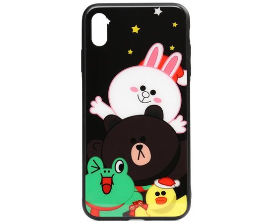 Купить Чехол-накладка TOTO Cartoon Print Glass Case Apple iPhone X/XS Line friends all about, фото , характеристики, отзывы