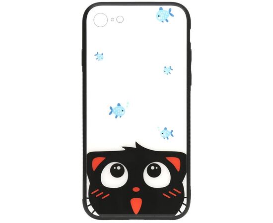 Придбати Чехол-накладка TOTO Cartoon Print Glass Case Apple iPhone 7/8/SE 2020 Cat and fish, image , характеристики, відгуки