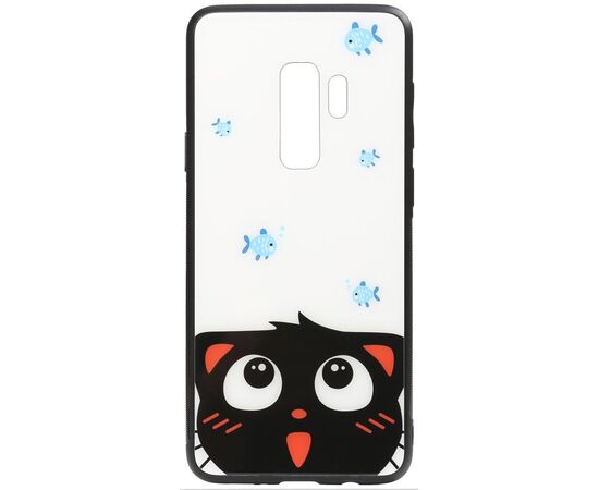 Придбати Чехол-накладка TOTO Cartoon Print Glass Case Samsung Galaxy S9+ Cat and fish, image , характеристики, відгуки