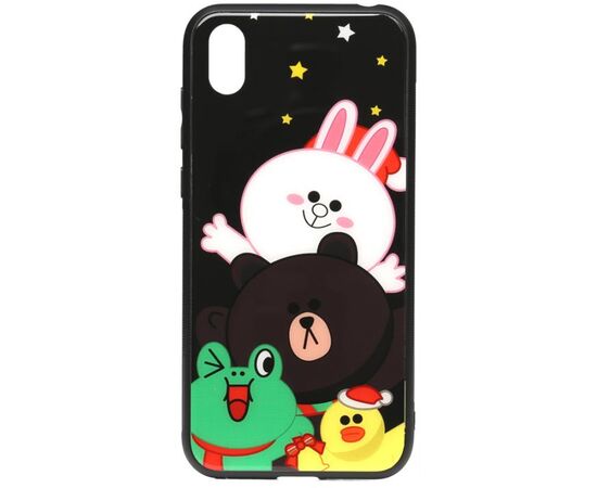 Придбати Чехол-накладка TOTO Cartoon Print Glass Case Huawei Y5 2019 Line friends all about, image , характеристики, відгуки