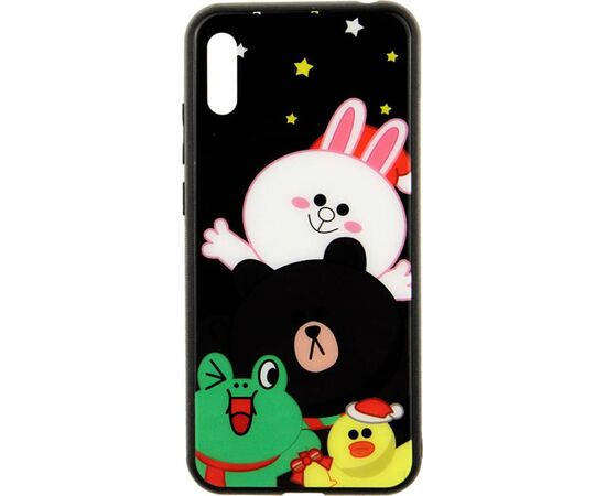 Придбати Чехол-накладка TOTO Cartoon Print Glass Case Huawei Y6 2019 Line friends all about, image , характеристики, відгуки