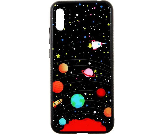 Придбати Чехол-накладка TOTO Cartoon Print Glass Case Huawei Y6 2019 Planets, image , характеристики, відгуки