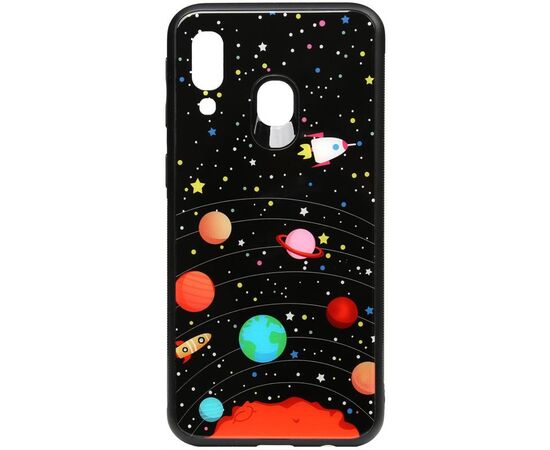 Придбати Чехол-накладка TOTO Cartoon Print Glass Case Samsung Galaxy A40 Planets, image , характеристики, відгуки