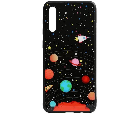 Придбати Чехол-накладка TOTO Cartoon Print Glass Case Samsung Galaxy A70 Planets, image , характеристики, відгуки