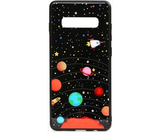 Купить Чехол-накладка TOTO Cartoon Print Glass Case Samsung Galaxy S10+ Planets, фото , характеристики, отзывы