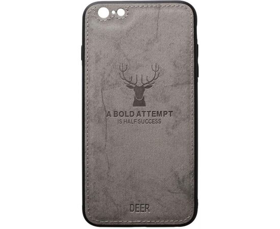 Придбати Чехол-накладка TOTO Deer Shell With Leather Effect Case Apple iPhone 6/6s Gray, image , характеристики, відгуки