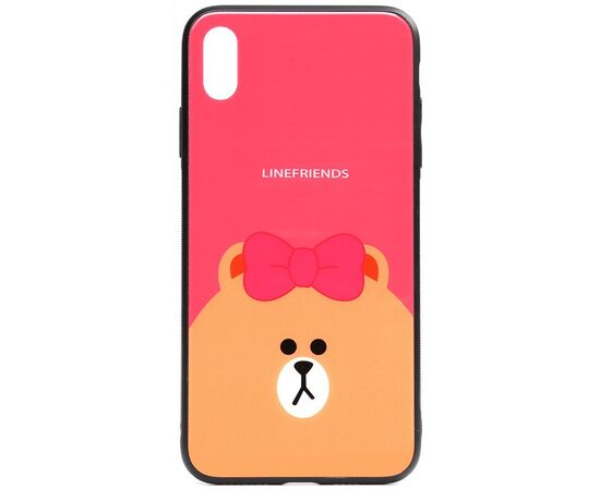 Придбати Чехол-накладка TOTO Cartoon Print Glass Case Apple iPhone X/XS Line friends Brown, image , характеристики, відгуки