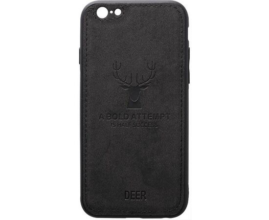 Придбати Чехол-накладка TOTO Deer Shell With Leather Effect Case Apple iPhone 6 Plus/6s Plus Black, image , характеристики, відгуки